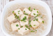Canh bún tàu đậu hũ chay