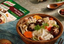 Canh nấm hoa hoành thánh chay