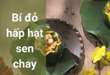 Bí đỏ hấp hạt sen chay