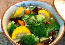 Món canh bông cải nấu chay