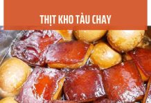 Thịt kho tàu với trứng muối chay
