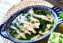 Công thức nấu canh rau xà lách xoong nấm chay bổ dưỡng